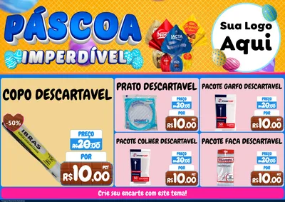 Modelo de Encarte para Encarte A4 Horizontal com o tema Páscoa Imperdível para Embalagens