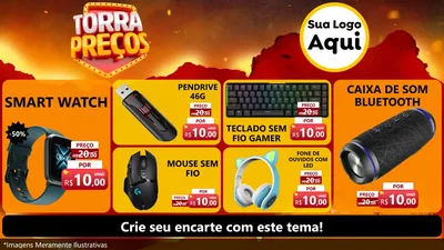 Modelo de TV para TV Horizontal com o tema Torra Preços para Informática