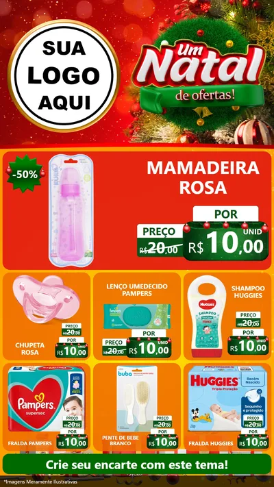 Modelo de Rede Social para Stories com o tema Um Natal de Ofertas para Bebês