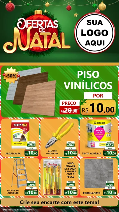 Modelo de Rede Social para Stories com o tema Ofertas de Natal para Material para Construção
