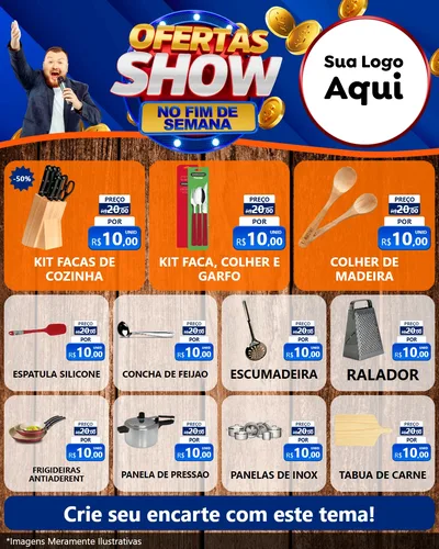 Modelo de Rede Social para Feed Instagram com o tema Ofertas Show No Fim De Semana para Utilidades Domésticas