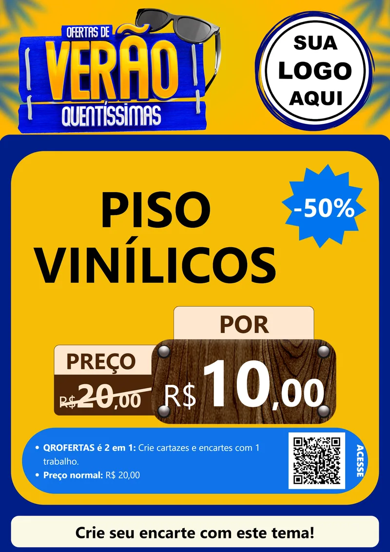 Modelo de Cartaz para Cartaz A4 Vertical com o tema Ofertas de Verão Quentíssimas para Material para Construção