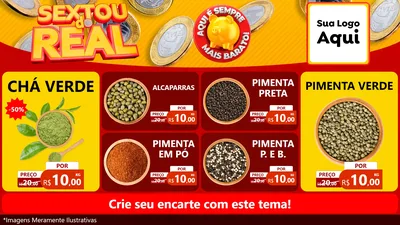 Modelo de TV para TV Horizontal com o tema Sextou do Real para Produtos Naturais