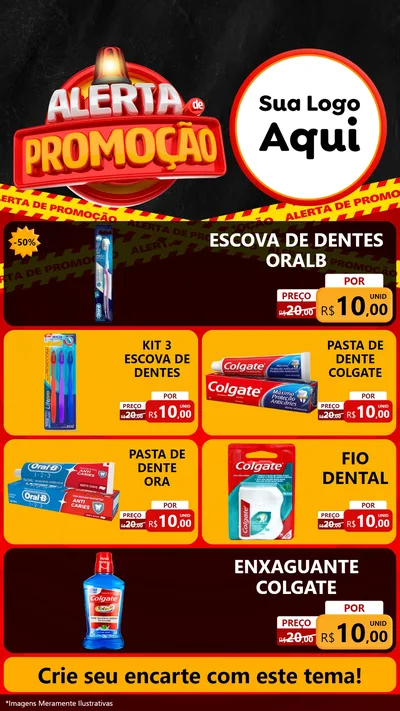 Modelo de TV para TV Vertical com o tema Alerta de Promoção para Higiene Pessoal