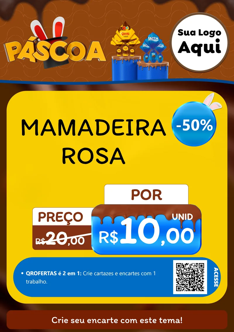 Modelo de Cartaz para Cartaz A4 Vertical com o tema Páscoa para Bebês