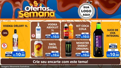 Modelo de TV para TV Horizontal com o tema Ofertas da Semana - Páscoa para Distribuidora de bebidas