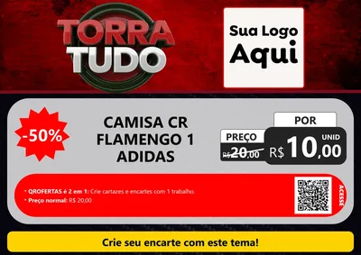 Modelo de Cartaz para Cartaz A4 Horizontal com o tema Torra Tudo para Roupas e acessórios
