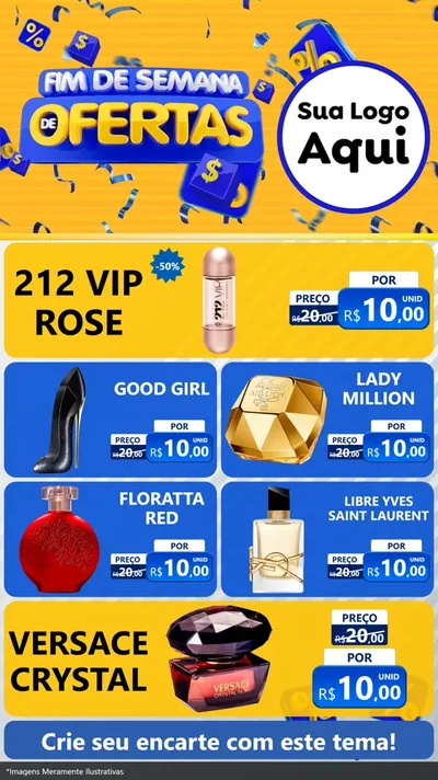 Modelo de TV para TV Vertical com o tema Fim de Semana de Ofertas para Perfumes