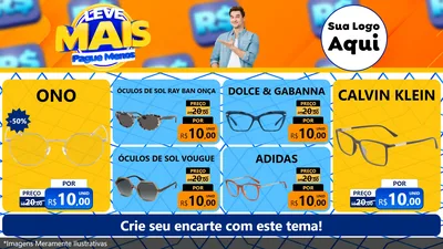 Modelo de TV para TV Horizontal com o tema Leve Mais, Pague Menos para Óticas