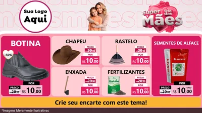 Modelo de TV para TV Horizontal com o tema Super Dia Das Mães para Agropecuária