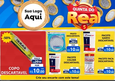 Modelo de Encarte para Encarte A4 Horizontal com o tema Quinta do Real para Embalagens