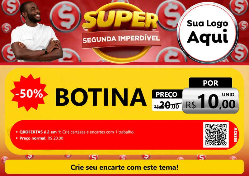 Modelo de Cartaz para Cartaz A4 Horizontal com o tema Super Segunda Imperdível para Agropecuária