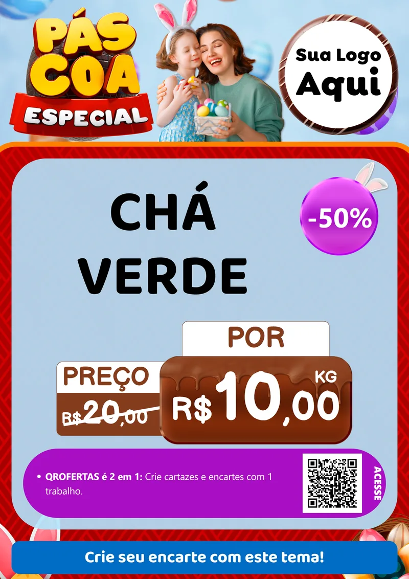 Modelo de Cartaz para Cartaz A4 Vertical com o tema Páscoa Especial para Produtos Naturais