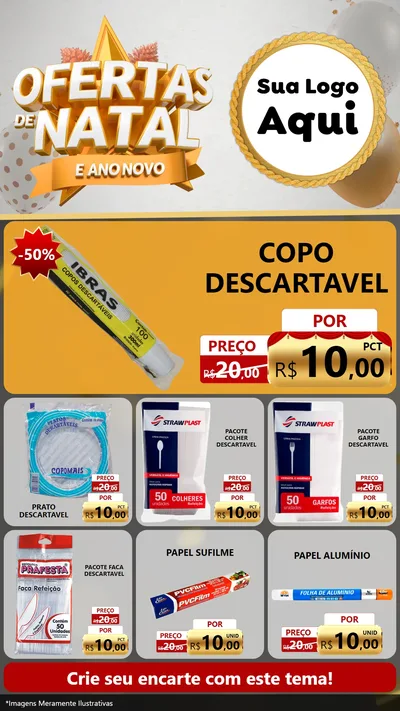 Modelo de Rede Social para Stories com o tema Ofertas De Natal E Ano Novo para Embalagens