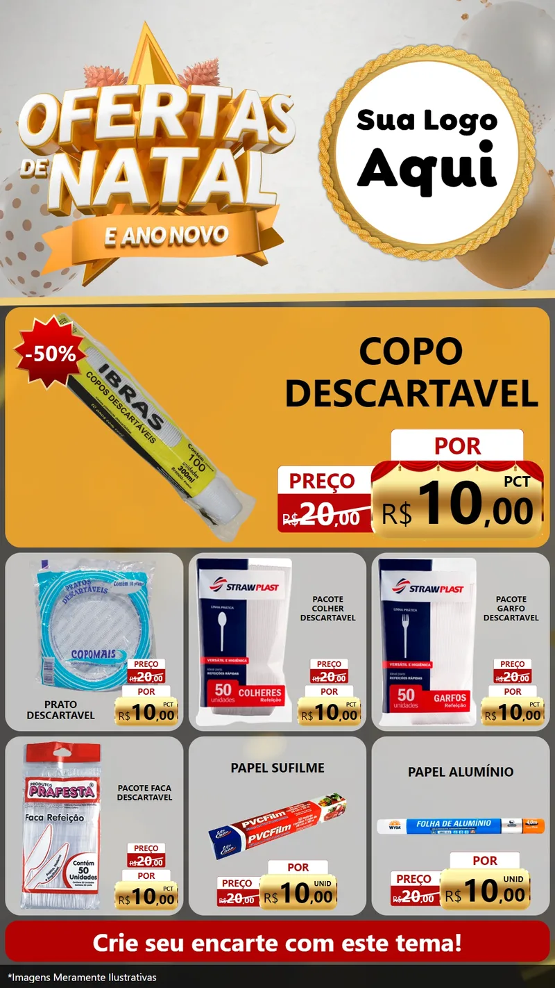 Modelo de Rede Social para Stories com o tema Ofertas De Natal E Ano Novo para Embalagens