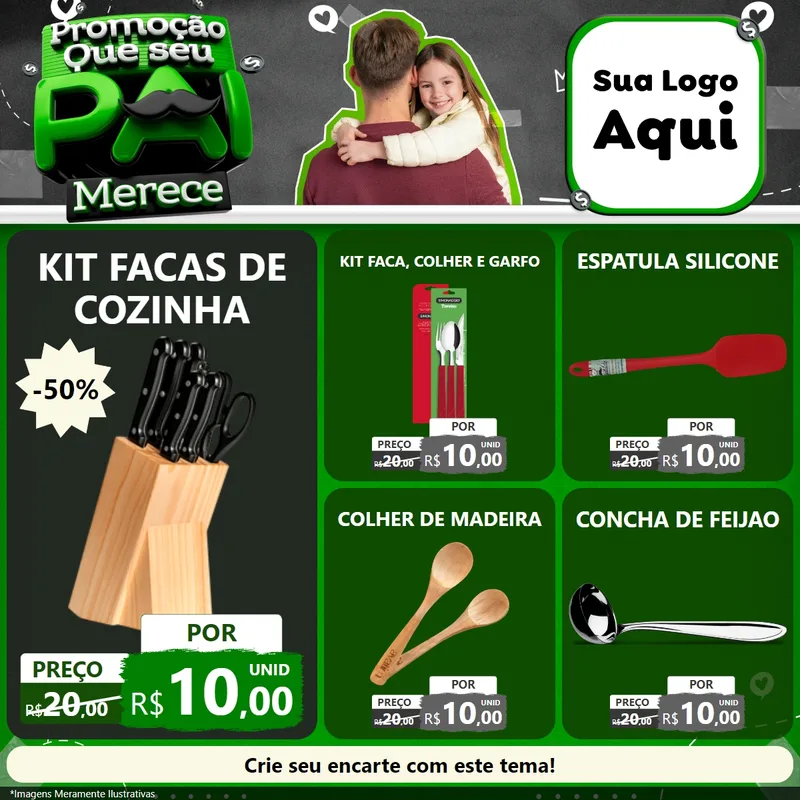 Modelo de Rede Social para Feed Facebook com o tema Promoção Que seu Pai Merece para Utilidades Domésticas