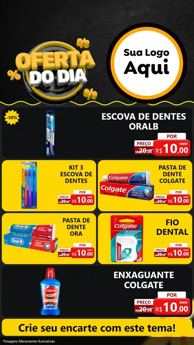 Modelo de TV para TV Vertical com o tema Oferta Do Dia para Higiene Pessoal