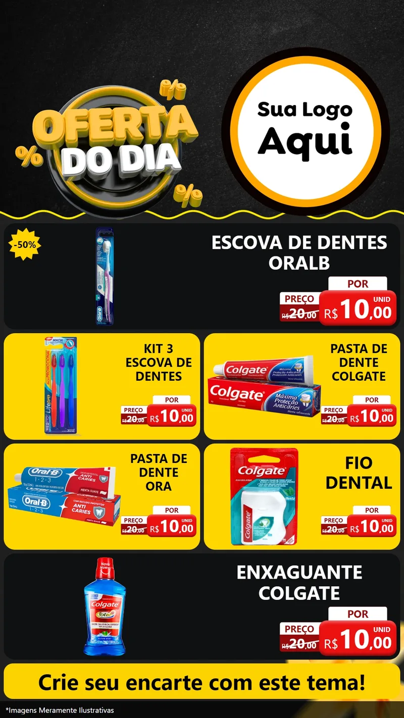 Modelo de TV para TV Vertical com o tema Oferta Do Dia para Higiene Pessoal