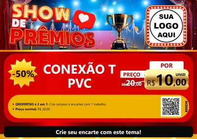 Modelo de Cartaz para Cartaz A4 Horizontal com o tema Show de Prêmios para Tubos e conexões