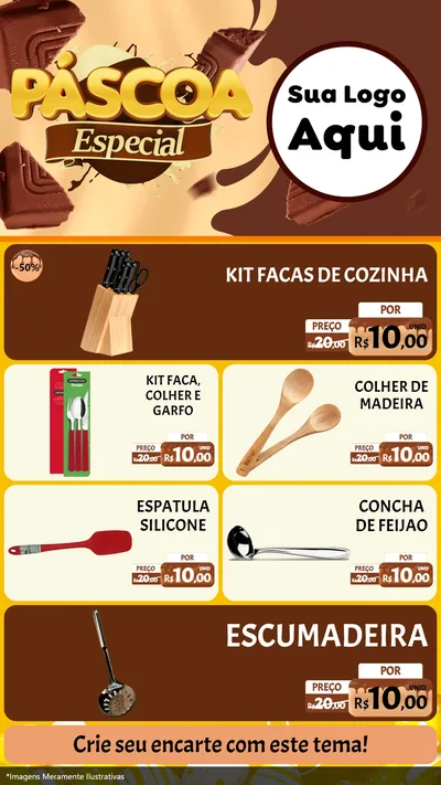 Modelo de TV para TV Vertical com o tema Páscoa Especial para Utilidades Domésticas