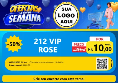 Modelo de Cartaz para Cartaz A4 Horizontal com o tema Ofertas de Fim de Semana para Perfumes