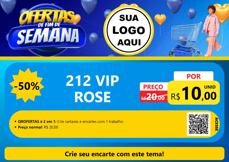 Modelo de Cartaz para Cartaz A4 Horizontal com o tema Ofertas de Fim de Semana para Perfumes