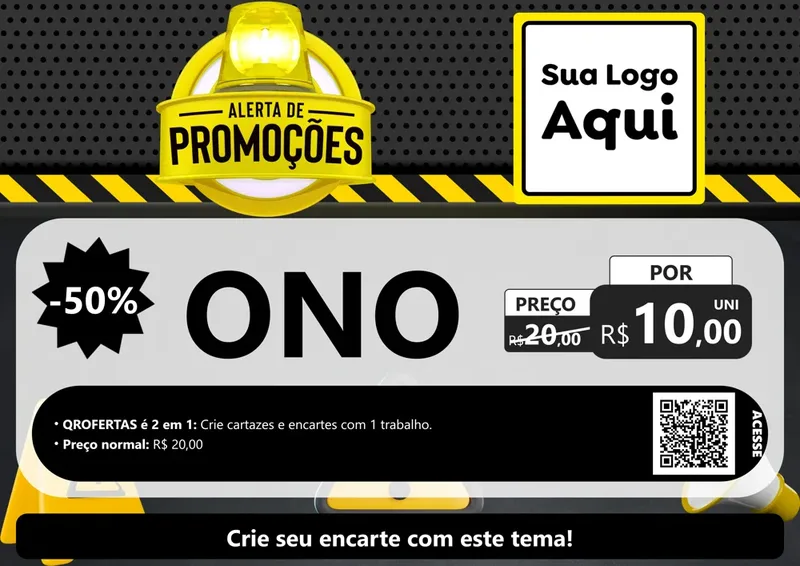 Modelo de Cartaz para Cartaz A4 Horizontal com o tema Alerta de Promoções para Óticas