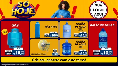 Modelo de TV para TV Horizontal com o tema Só Hoje! para Água e gás