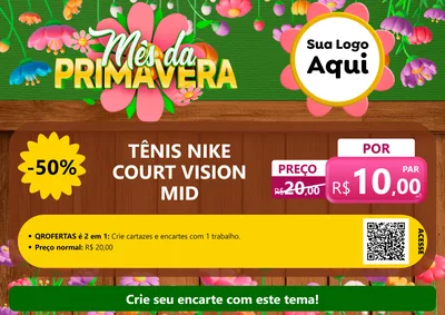 Modelo de Cartaz para Cartaz A4 Horizontal com o tema Mês da Primavera para Calçados