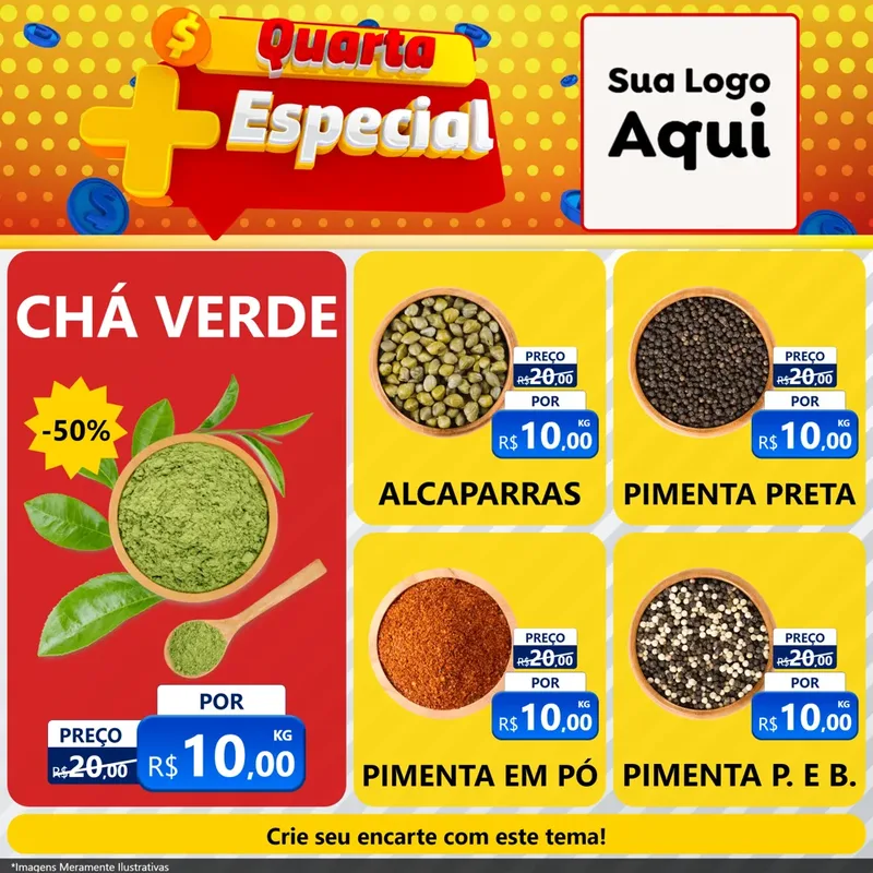 Modelo de Rede Social para Feed Facebook com o tema Quarta Mais Especial para Produtos Naturais