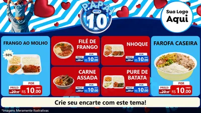 Modelo de TV para TV Horizontal com o tema Papai Nota 10 para Restaurante