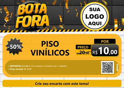 Modelo de Cartaz para Cartaz A4 Horizontal com o tema Bota Fora para Material para Construção