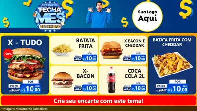 Modelo de TV para TV Horizontal com o tema Operação Fecha Mês Setembro para Hamburgueria