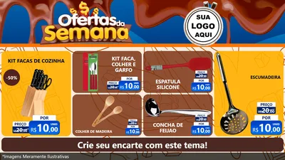 Modelo de TV para TV Horizontal com o tema Ofertas da Semana - Páscoa para Utilidades Domésticas