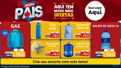 Modelo de TV para TV Horizontal com o tema Dia dos Pais para Água e gás