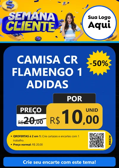 Modelo de Cartaz para Cartaz A4 Vertical com o tema Semana do Cliente para Roupas e acessórios