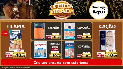 Modelo de TV para TV Horizontal com o tema Oferta da Virada para Peixaria