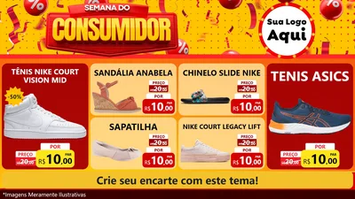 Modelo de TV para TV Horizontal com o tema Semana do Consumidor para Calçados