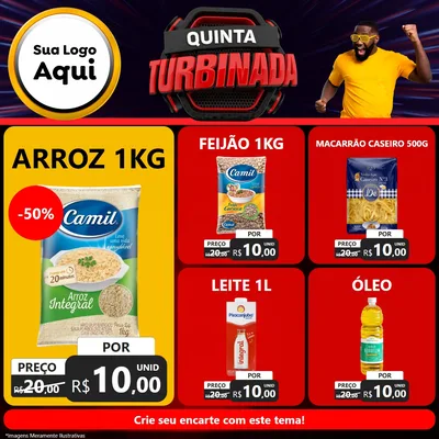 Modelo de Rede Social para Feed Facebook com o tema Quinta Turbinada para Supermercado