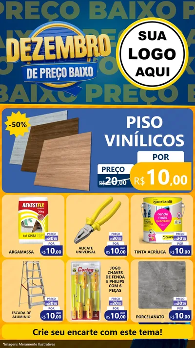Modelo de Rede Social para Stories com o tema Dezembro de Preço Baixo para Material para Construção
