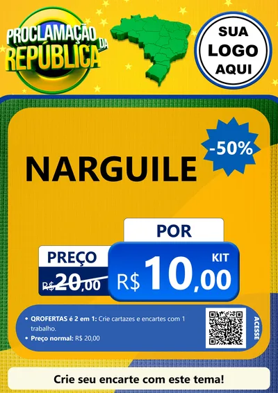 Modelo de Cartaz para Cartaz A4 Vertical com o tema Proclamação da República para Tabacaria
