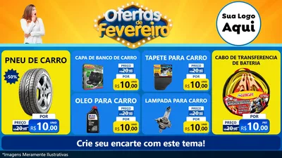 Modelo de TV para TV Horizontal com o tema Ofertas de Fevereiro para Auto peças