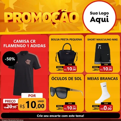 Modelo de Rede Social para Feed Facebook com o tema Promoção para Roupas e acessórios