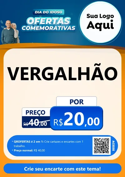 Modelo de Cartaz para Cartaz A4 Vertical com o tema Dia do Idoso