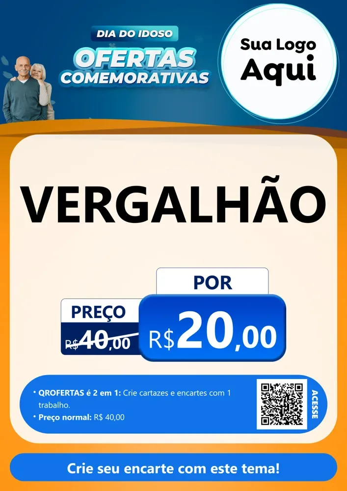 Modelo de Cartaz para Cartaz A4 Vertical com o tema Dia do Idoso para Ferragens