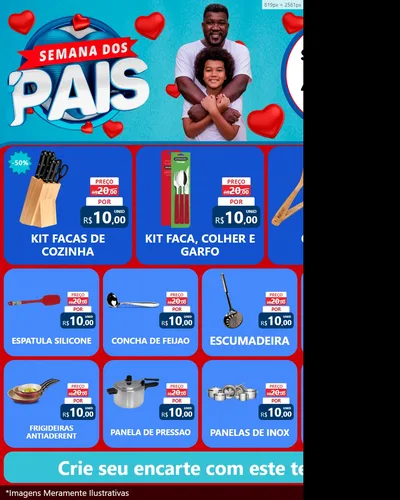 Modelo de Rede Social para Feed Instagram com o tema Semana Dos Pais para Utilidades Domésticas