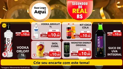 Modelo de TV para TV Horizontal com o tema Segundou do Real para Distribuidora de bebidas