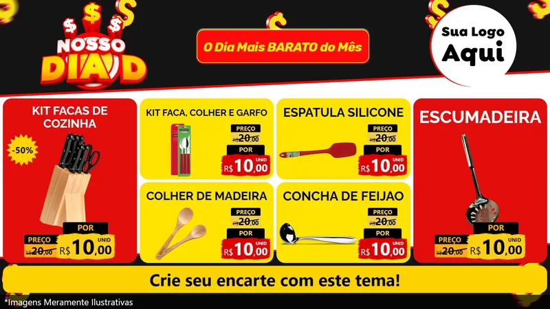 Modelo de TV para TV Horizontal com o tema Nosso Dia D para Utilidades Domésticas