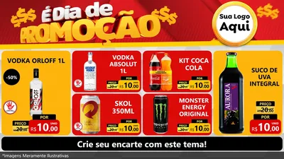 Modelo de TV para TV Horizontal com o tema É Dia De Promoção para Distribuidora de bebidas