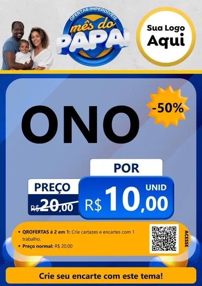 Modelo de Cartaz para Cartaz A4 Vertical com o tema Ofertas Imperdíveis Mês Do Papai para Óticas